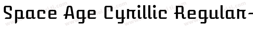 Space Age Cyrillic Regular字体转换